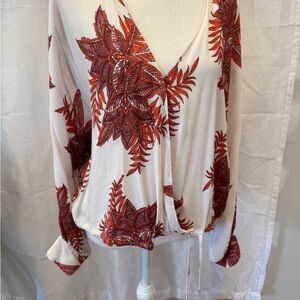 Dress Forum Red Floral Blouse